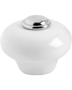 409-32 Gombfogantyú - Porcelán / Nikkelezett