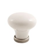 24136 Gombfogantyú - Fehér Porcelán / Ón
