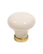 24136 Gombfogantyú - Porcelán / Csiszolt sárgaréz